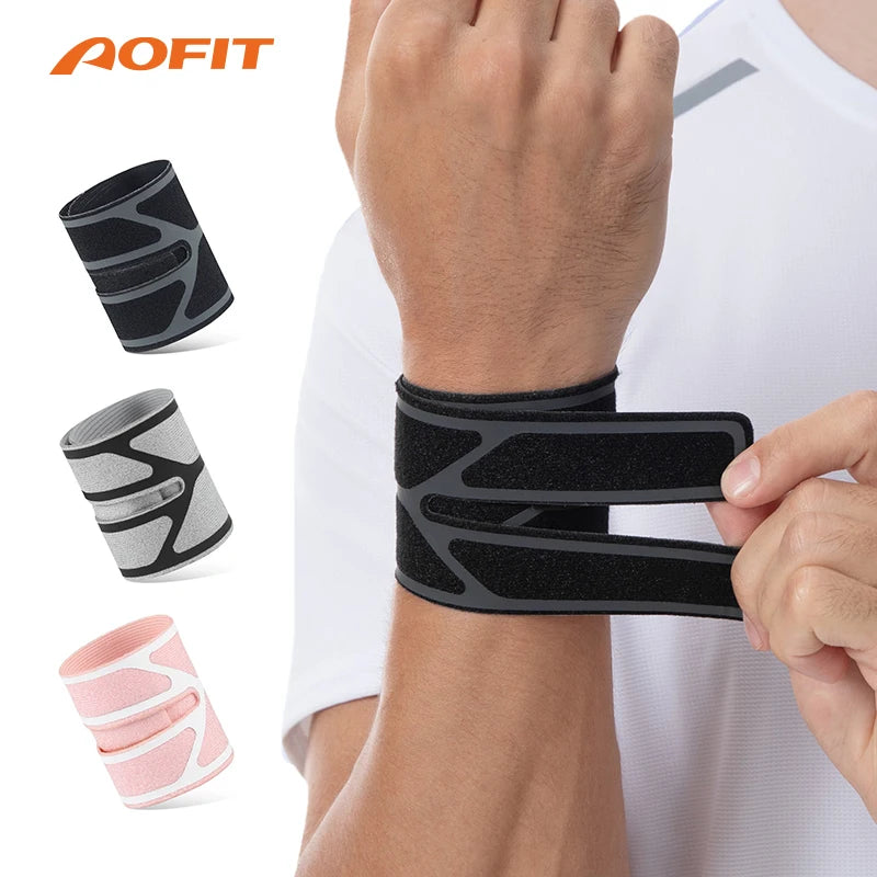 Lightweight Breathable Non-Slip Adjustable Compression Wrist Brace Strap Hook Loop Closure for Cycling Basketball Tennis Weight