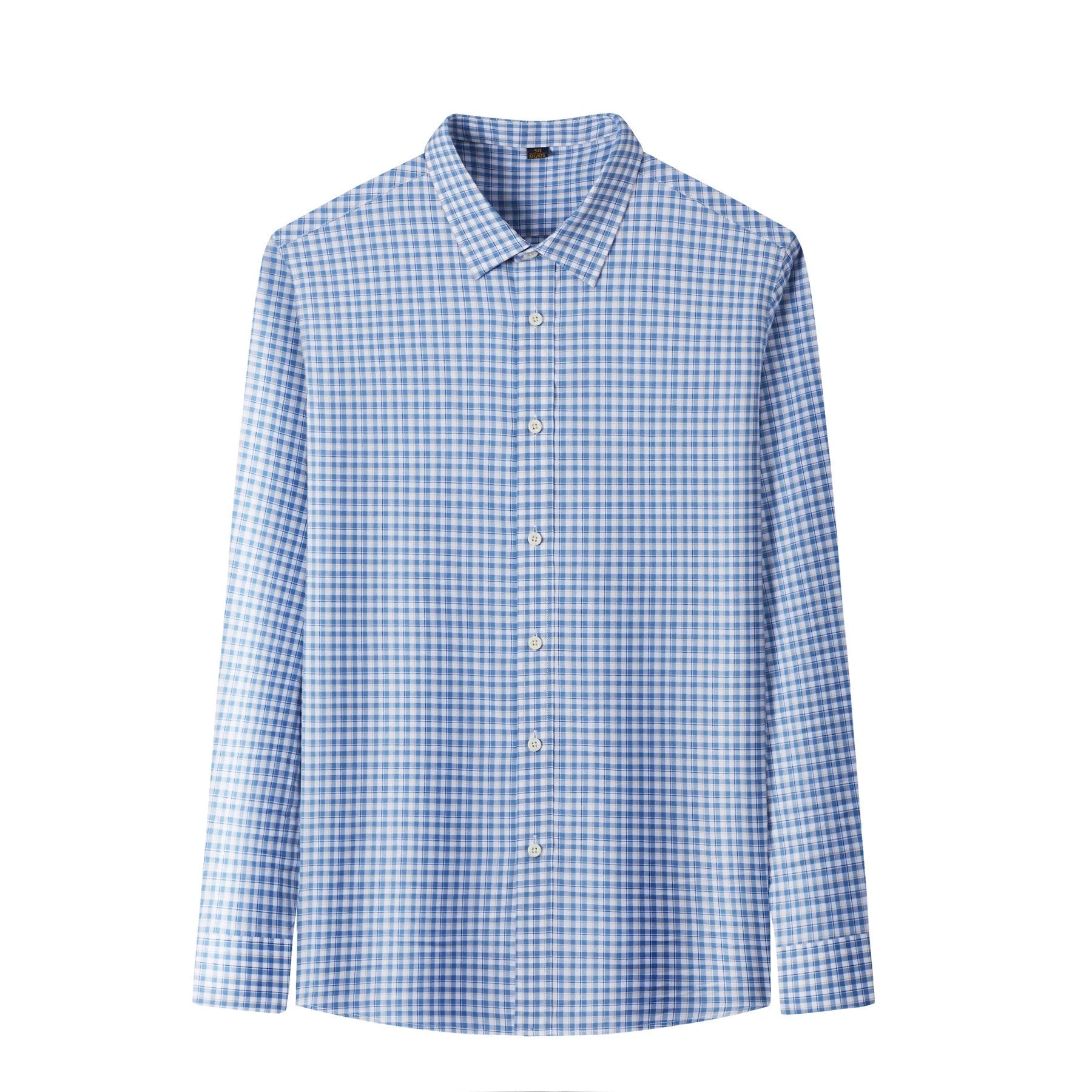 Autumn Trendy Men's Casual XL Satin Shirt with Turn-Down Collar and Long Sleeves Geometric Pattern Style for Middle-Aged Dress