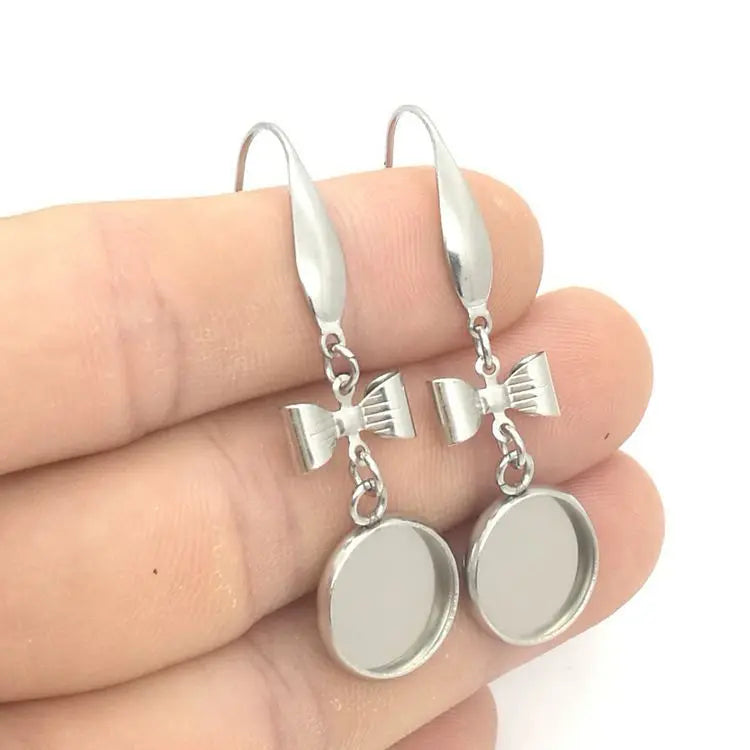 Jewelry Findings & Components Stainless Steel Earring Clip French Kidney Ear Wire Loop Making Hook Earring Base Earring Findings