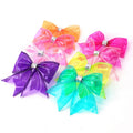 Wholesale Summer 4 Inch Candy Cute PVC Jelly Plastic Hair Bows Waterproof Hair Clips for Girls