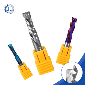 Woodworking Router Bits 6mm Compression CNC up Down Cut 2 Flutes Spiral Carbide 3.175mm Carbide Compression Router Bits Plywood