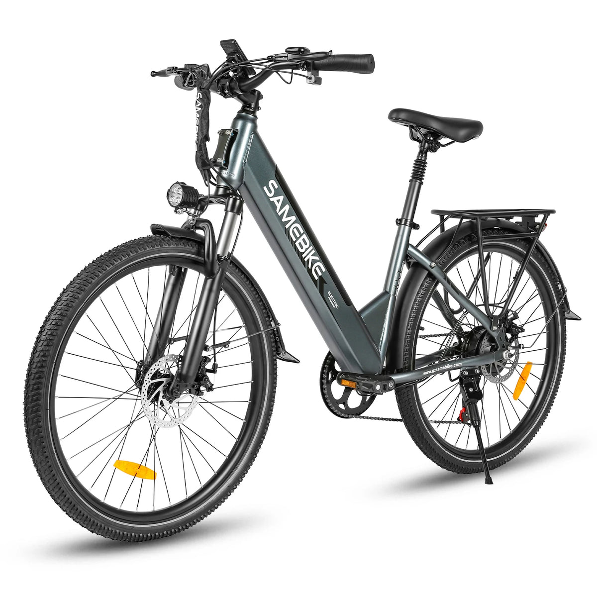 SAMEBIKE EU Stock 26"High Carbon Steel With 250W Motor High Speed Fat Tire Lithium-ion Battery City Frame E-bike Bicycle