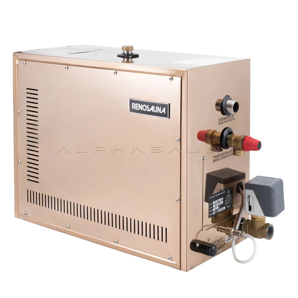 Modern Wet Steam Sauna Room Steam Generator 3KW Small Electric with Touch Digital Controller and 304 Stainless Steel