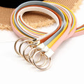 JULUN PU Belt Manufacture Women Gold Belt Multicolor Slim PU Strap Double Gold Ring Buckle Minimalist Dress Waist Belt