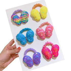 Children's Scrunchies Sequin butterfly Hair Tie Kids Accessories