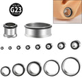G23 Titanium Piercing Jewelry Wholesale Gauges Earrings Body Jewellery Plugs and Tunnels Hollow Anti-allergy 1.6-25mm for Daily