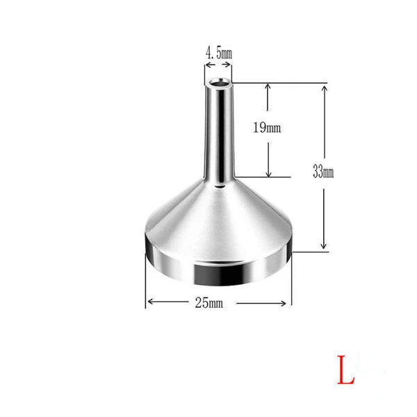 Silver Gold Black Color Small Mini Aluminum Metal Perfume Funnel for Refill