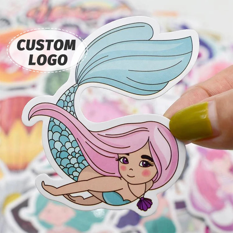 Colorful Printing logo Design Cute Self Adhesive Die Cut Stickers Custom Manufacturer