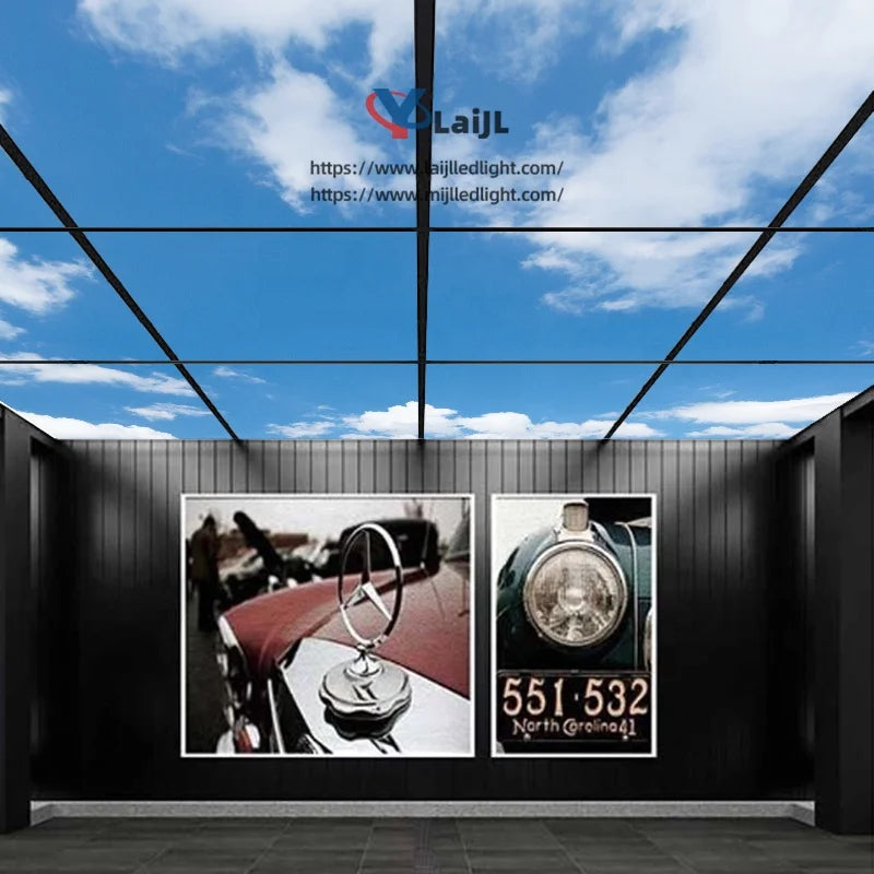 Led Skylight 595x595 Square 40w 2d Blue Sky &amp; Cloud Picture Recessed Led Panel Light Ceiling Panel Lamp