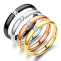 Wholesale Stainless Steel 3mm Zircon Bead Finger Ring Jewelry Couple Fashion Accessories Rings China Manufacturer Supplier