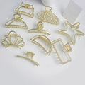 Wholesale New Women's Geometric Alloy Hairpin Fashion Metal Butterfly Hair Clips Claw Hair Accessories for Girls