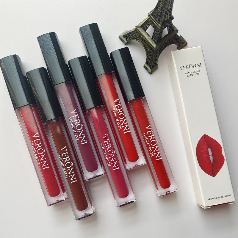 Wholesale Moist Liquid 14 Color Matte Lipgloss Long-Last Waterproof Makeup Liquid Lipstick