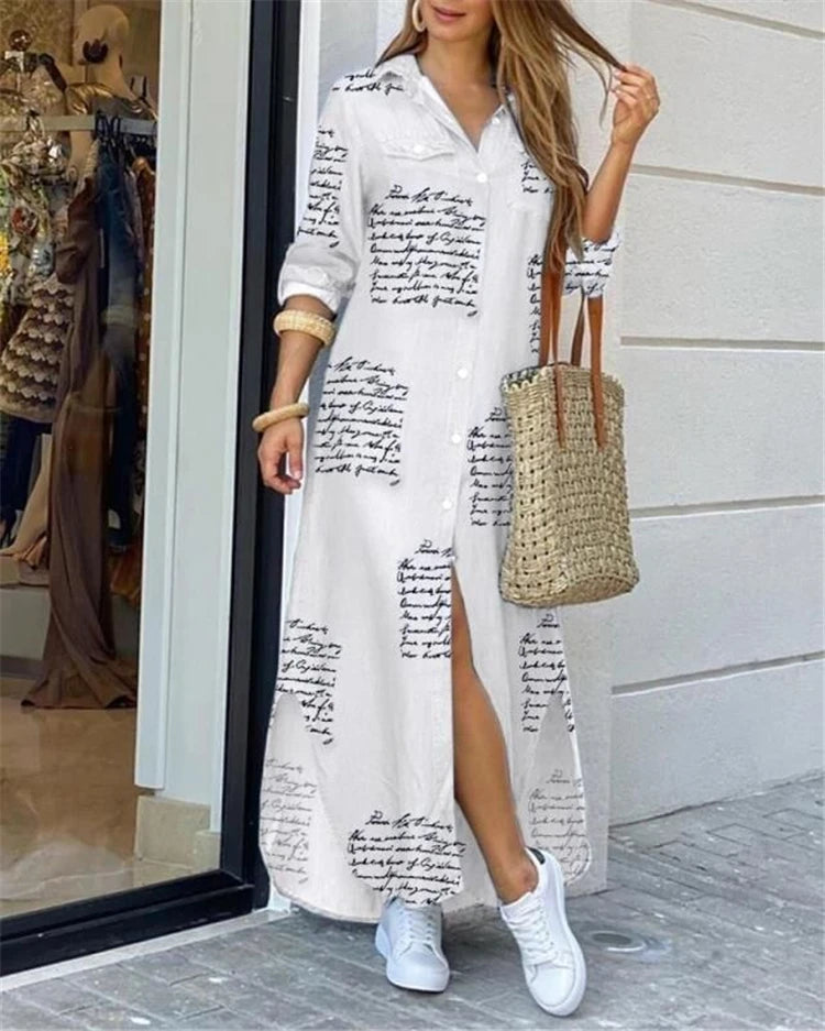 Ladies Summer Spring Long Dresses T Shirt Dress Women Ladies Shirt Dress Women