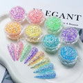 Eco-friendly Resistant Solvent Fine Glitter Bulk Neon Iridescent Crystal Glitter Nail Arts Wholesale Christmas Decorations