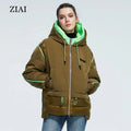 New Fashion Short Women Duck Down Coat With Scarf Winter Clothes for Women Waterproof Ladies Winter Jackets