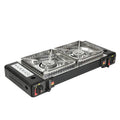Portable 2-Burner Outdoor Camping Gas Stove Multi-Functional Windproof Cooktop for Adventure Sports