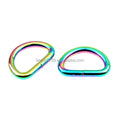 Stock Supply Good Quality 25 X 16 X 4.8 mm 1.0inch rainbow Colored Metal D Ring Buckle