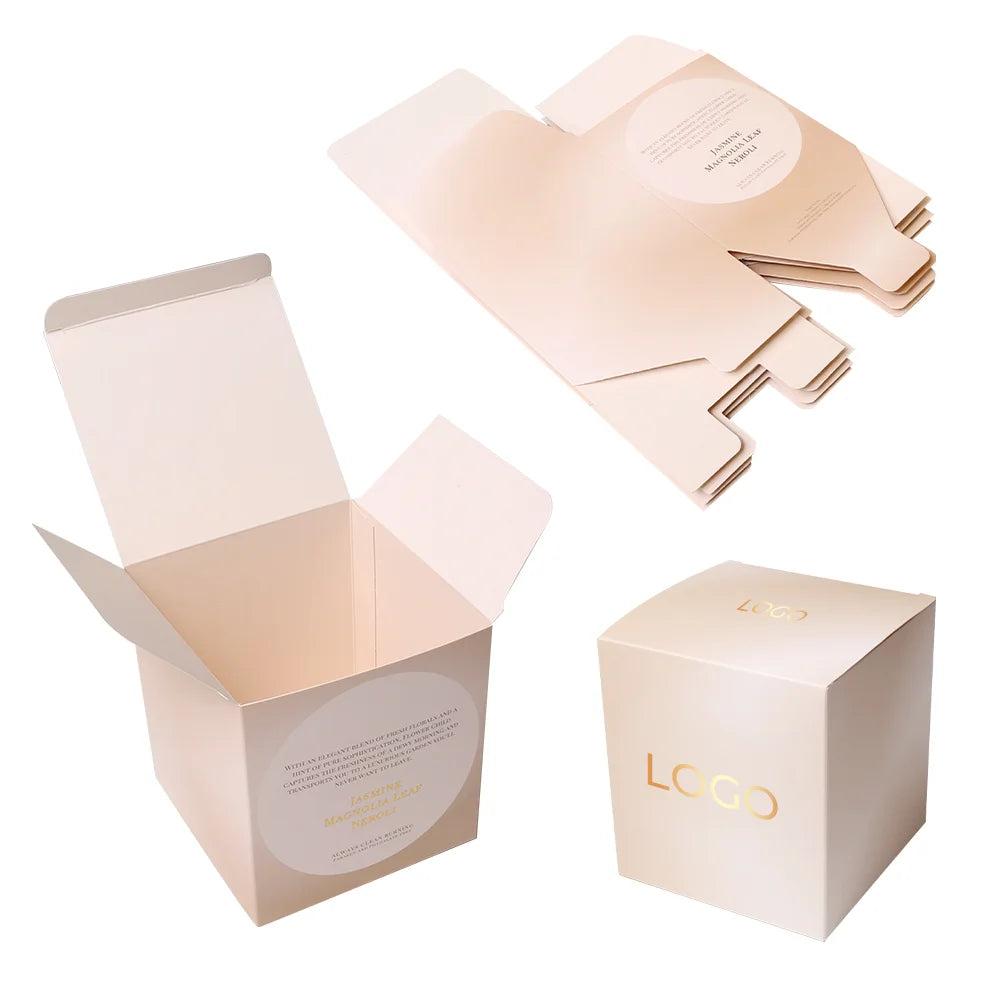 High Quality CMYK Custom Digital Print Corrugated Board Candle Box Low MOQ Paper Packaging Boxes with UV Advantage for Cosmetics