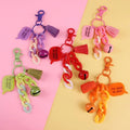 Factory Wholesale Acrylic Candy Color Resin Chain Bell Tassel Keychain Keyring for Girls
