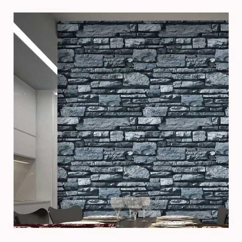 High Quality Hot Selling 3D Modern Brick Rhinestone Vinyl Wallpaper Waterproof Living Room Shop Home Decoration PVC Wallcovering