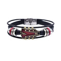Retro Faux Leather Guitar Bracelet Rock Music Guitar Leather Handmade Braided Multi-Layer Wrap Bracelet