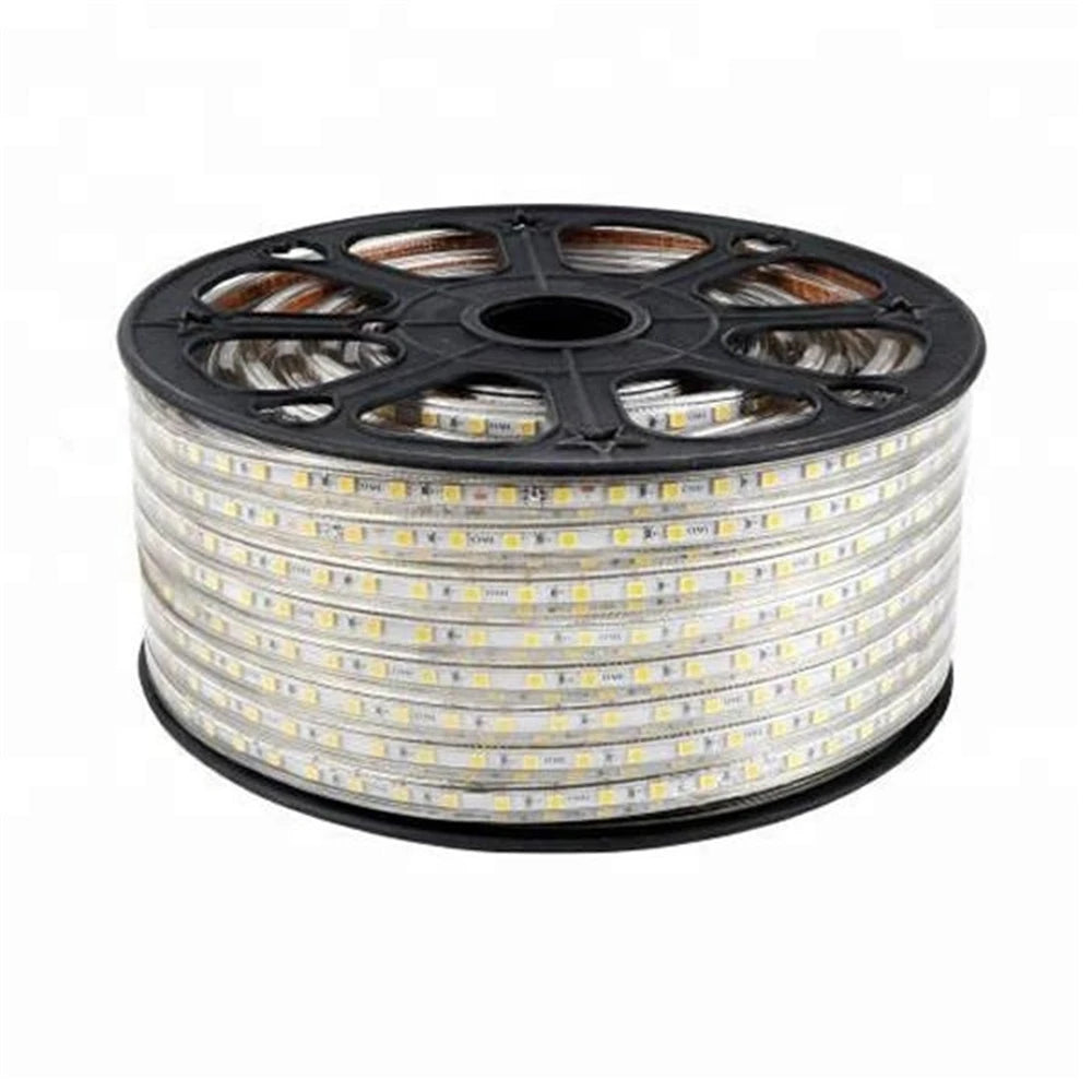 Factory Sales AC110V 220V SMD2835 5050 RGB IP65 Waterproof Pvc 60led 120led Flexible Led Strips