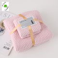 College Students' Choice Microfiber Towel Set Coral Fleece Velvet Quick-Dry and Solid Color Knitted Towels-Wholesale
