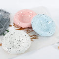 Solhui  Korean Ins Chubby Splashing Ink Ceramic Plate Girl Heart Dessert Salad Plate