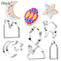 EID MUBARAK Moon Star Biscuit Mold Cookie Cutters DIY Cake Baking Tools Ramadan Mubarak Ramadan Kareem Party Home Decor SD833