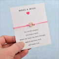 Custom Black Red White Knit Originality Wave Make a Wish Card Bracelet Aesthetic in Spanish Wish Bracelet