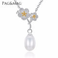 CZCITY Double Gold Plated Silver Jewelry Charm Lady Korean Girl Link Chain Woman Jewellery Daisy Necklace