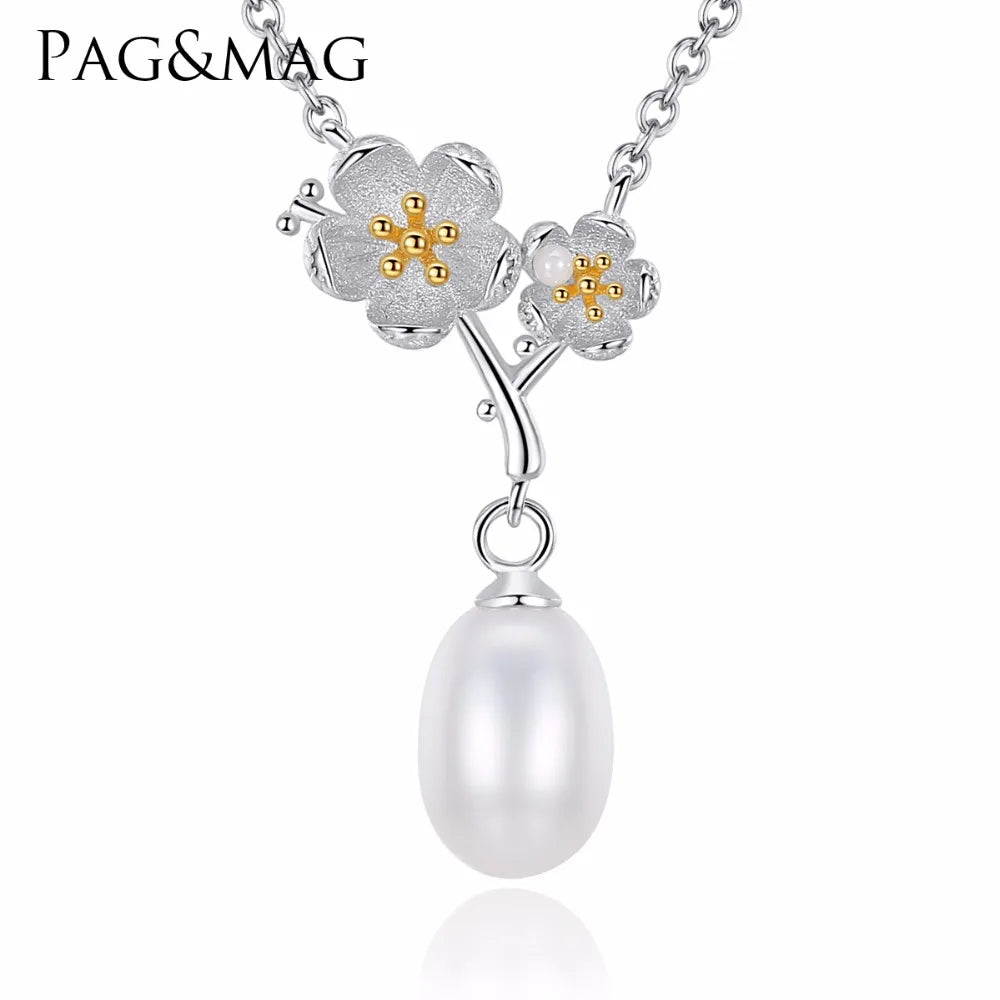 CZCITY Double Gold Plated Silver Jewelry Charm Lady Korean Girl Link Chain Woman Jewellery Daisy Necklace