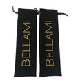 Customization 13x45cm Drawstring Velvet Hair Curler Pouches Hot Stamp Logo Printing Bags