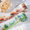 1 Roll/piece PET Tape Healing the Soul Wilderness Series DIY Landscaping Materials Recycling Stickers 6 Styles