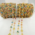 Gold Preserving Jewelry Making 14k Gold Plated Chain Hollow Out Eye Shape Chains Bulk Bras DIY Jewelry Accessory