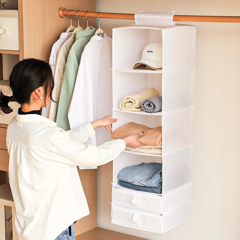 Direct Factory Sale Oxford Cloth Storage Wardrobe Multi-Layer Stereo Hanging Clothing Organizer Rectangle Aluminum PET Materials
