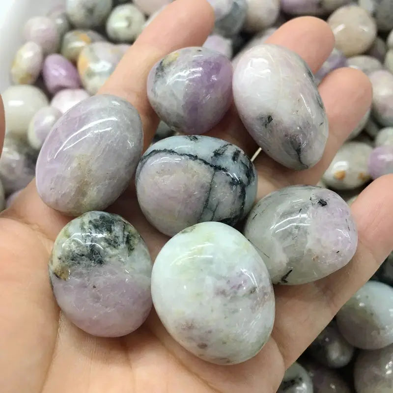 Wholesale Polished Gemstone Healing Crystal Kunzite Tumbled Stone