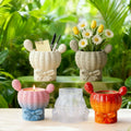 Bowknot Cactus Candle Jars Silicone Molds Gypsum Storage Box Container Casting Mould DIY Concrete Flowerpot Molds