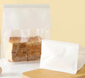 Transparent Windowed Baking Paper Bag for Home Use Iron Wire Rolled Edge Sealing Bread Toast Bag