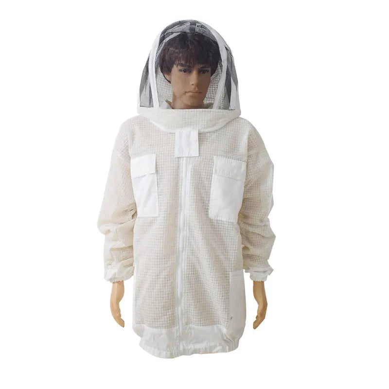 Greenvive New Cotton Beekeeping Garment 3-Layer Ventilated Bee Jacket with 1.5 Year Warranty 1.5kg