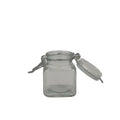 Factory 100ml Square Glass Jar with Metal Clip and Easy Open End for Snacks Minimum Order 100pcs Packaged in Carton