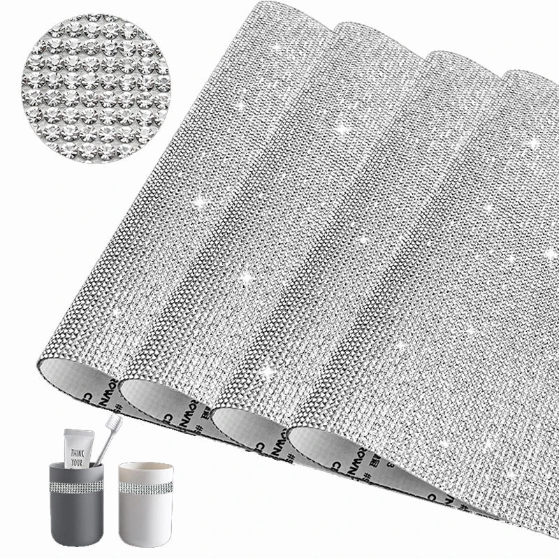 Wholesale Versatile Luxury Nail Art & Clothing Decorations Self-Adhesive Bling Crystal Glass Rhinestone Sheet Hot-Fix