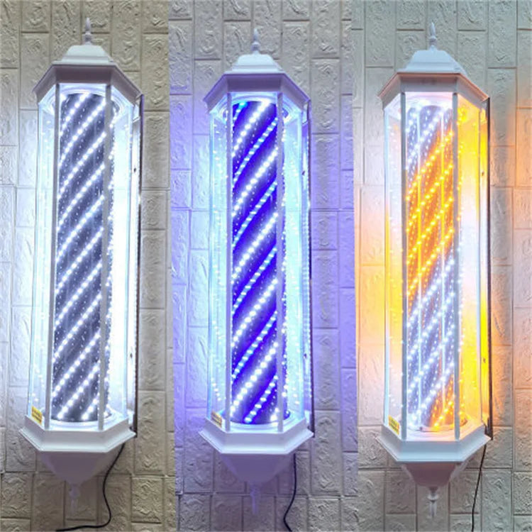Kisen Modern Outdoor Barber Pole LED Light Salon Furniture Factory Direct Sale