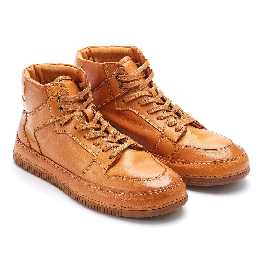 Classic Durable Genuine Leather Handmade Customize Casual Cowboy Boots for Men Real Leather Breathable Waterproof Shoes MegaBDM