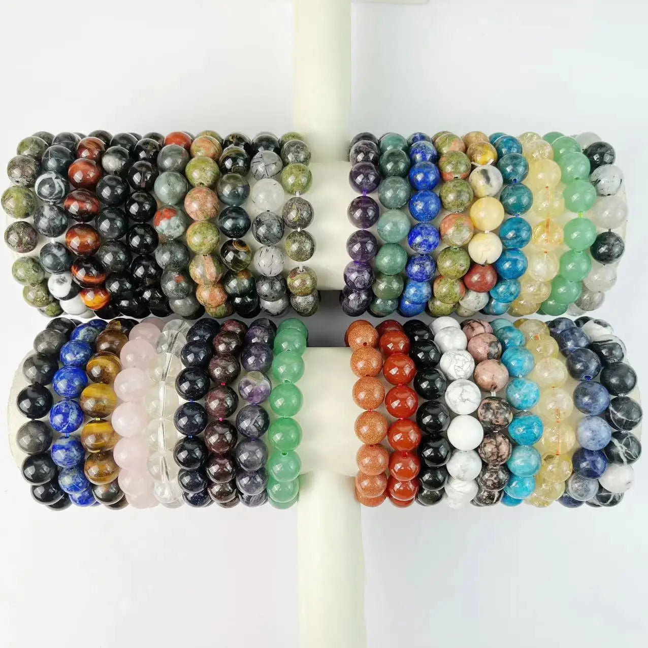 Wholesale Gemstone Bead Healing Meditation Different Material Crystal Bracelet for Gift