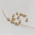 GF045 Wholesale 14K Gold Filled Bead Ovals Gold Spacer Beads for Jewelry Making