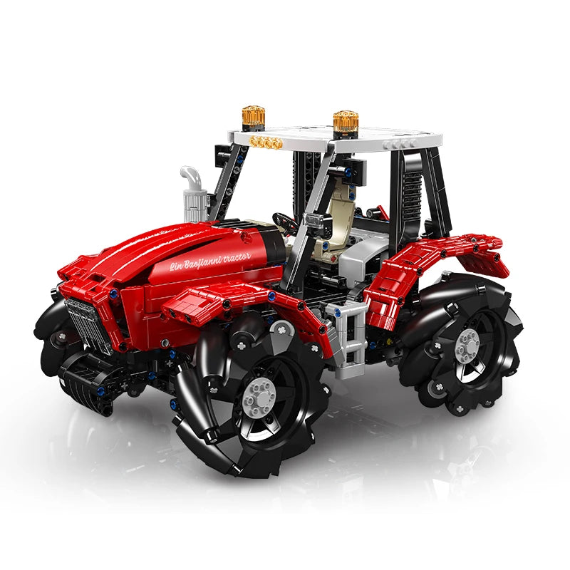 For Mould King 18037 Technicals Tractor Bricks MK Giant Remote Control Wheat-Wheel Trucks Car Model Building Blocks Style Model