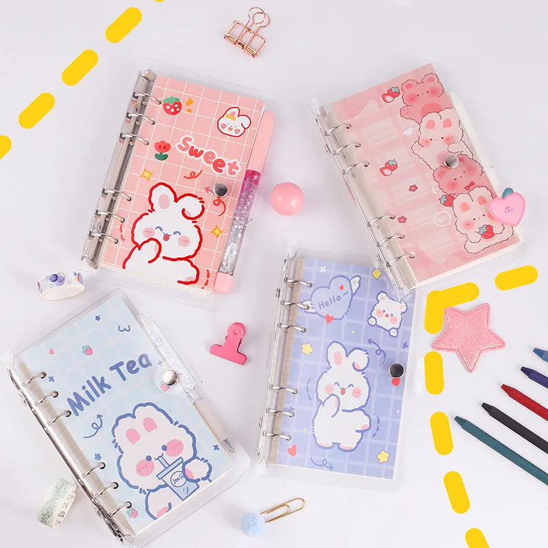 Cartoon Kawaiii Stationery Set School Cute PVC Cover Planner Diary Notebook for Kids MegaBDM