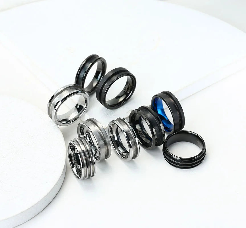 8mm 4mm Tungsten Ring Blank Core for Custom Jewelry Making Unfinished Tungsten Band Base