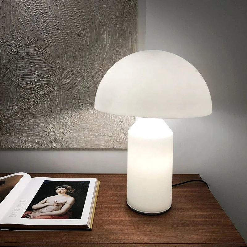 OEM ODM Luxury Night Light Glass Mushroom Lamp for Living Room Bedroom Decor DC Power Supply
